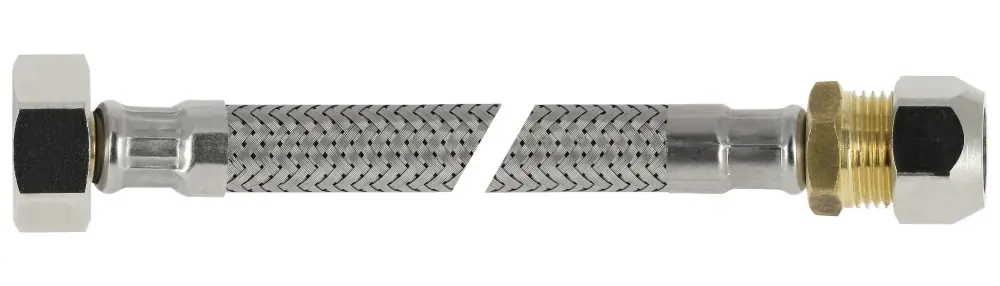 BONFIX RVS FLEX. AANSLUITLEIDING 35CM 1/2" BI.X 12MM KNEL