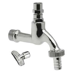 BONFIX TAPKRAAN 1/2" VERCHROOMD + SLEUTEL + SLANGWARTEL