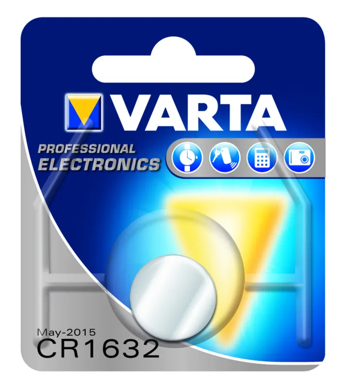 VARTA KNOOPCEL LITHIUM CR1632 3V ø16X3,2MM, OP BLISTER