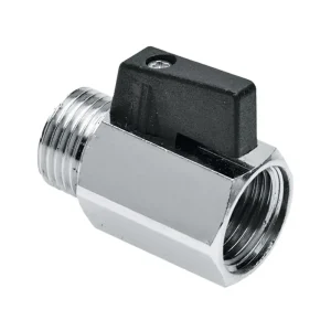 BONFIX MINIKOGELKRAAN 1/2" BI.DR. X BU.DR. (ZWARTE KNOP)