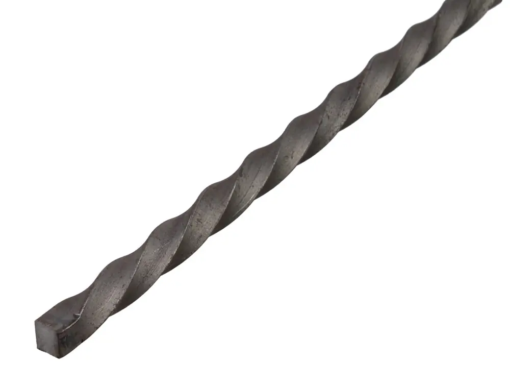 VIERKANTE STALEN STANG GEDRAAID DRAAD 10 X 10MM 1 METER