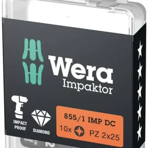 855/1 IMP DC PZ DIY IMPAKTOR BITS, PZ 2 X 25 MM, 10-DELIG