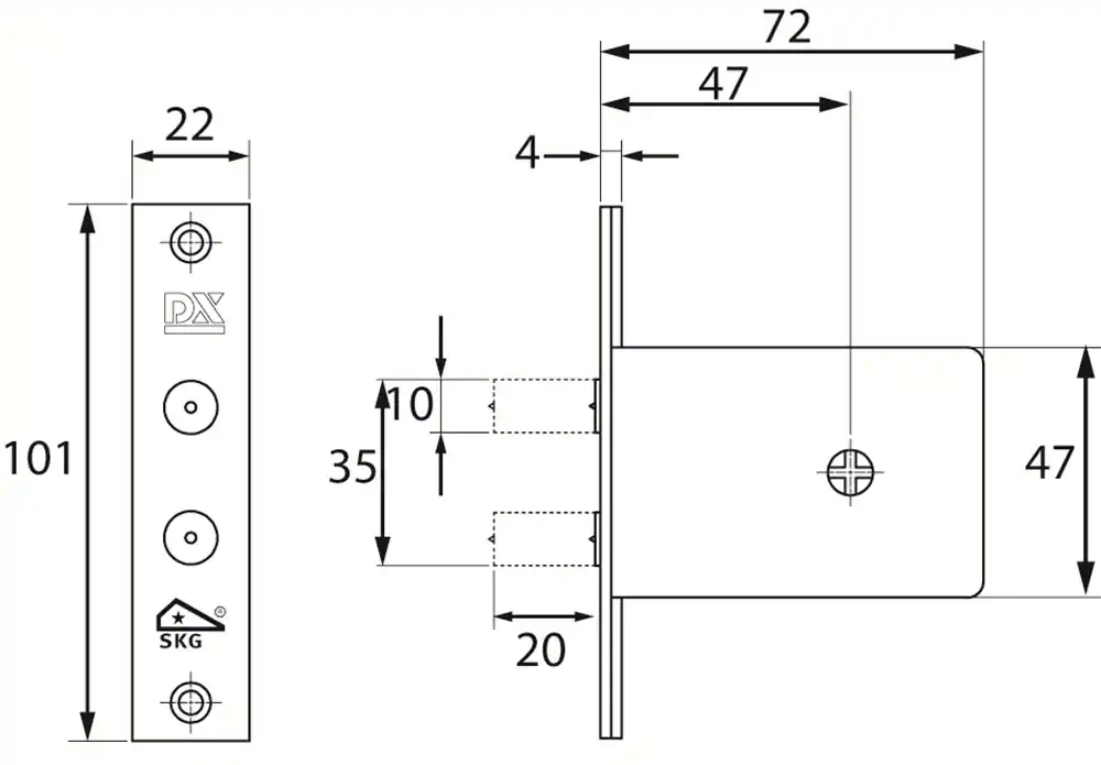 DSKG 6002B KA / INSTEEK-BIJZETSLOT DX SKG*® KA2