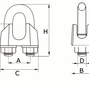 SDK D74103IZL / STAALDR.KLEM TYPE741 03MM RVS