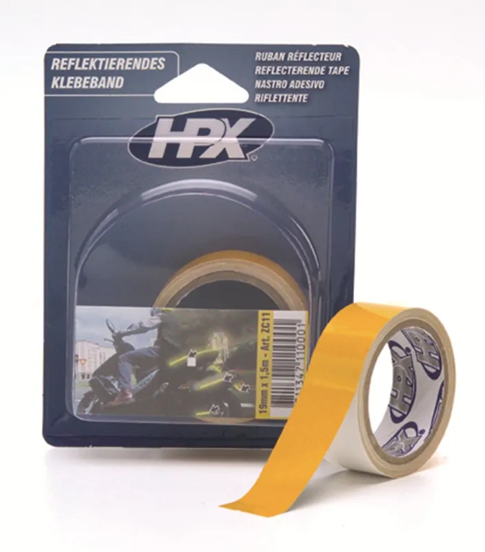 HPX REFLECTERENDE TAPE - GEEL 19MM X 1,5M