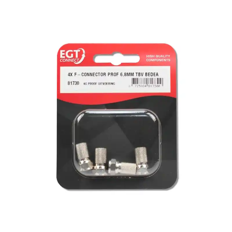 4X F-CONNECTOR PRO 6,8MM TBV BEDEA