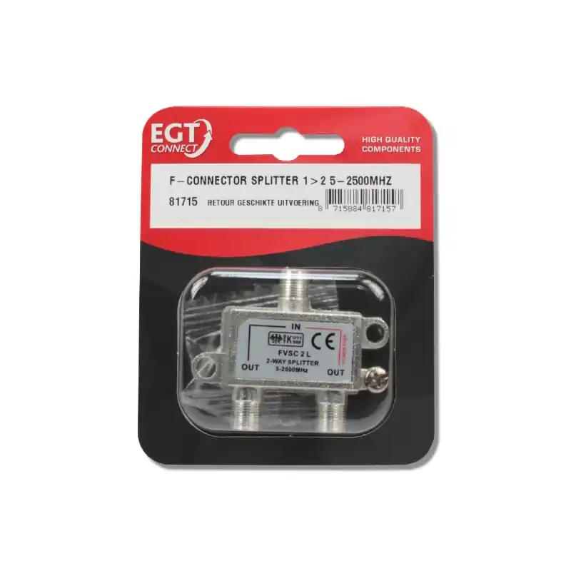 2 5-2500MHZ">F-CONNECTOR SPLITTER 1>2 5-2500MHZ