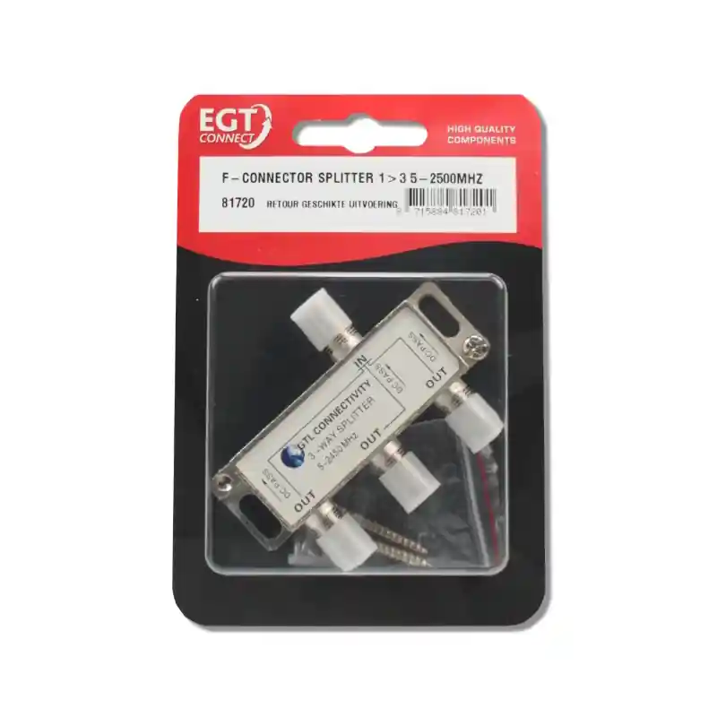 3 5-2500MHZ">F-CONNECTOR SPLITTER 1>3 5-2500MHZ