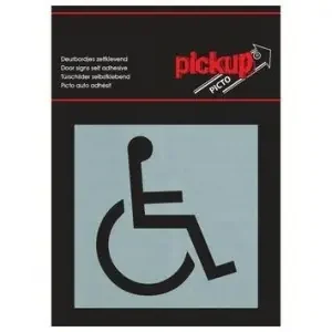 BORD ALULOOK TOEGANKELIJK VOOR ROLSTOEL PICTO 80X80 MM ZELFKLEVEND