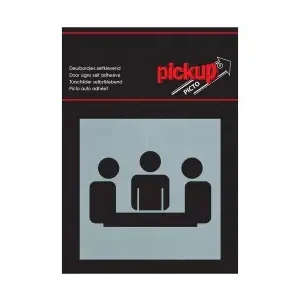 BORD ALULOOK VERGADERRUIMTE PICTO 80X80 MM ZELFKLEVEND
