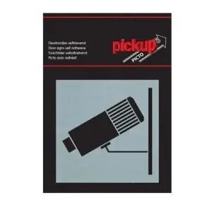 BORD ALULOOK CAMERABEWAKING PICTO 80X80 MM ZELFKLEVEND