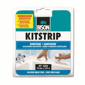 BISON KITSTRIP SANITAIR WIT BLISTER 22 MM X 3.35 M NL/FR