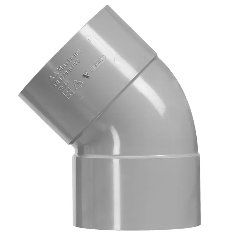 BOCHT PVC 2X LIJMMOF Ø 125MM 45º