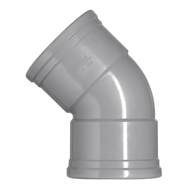 BOCHT PVC 2X MANCHETMOF Ø 125MM 45°