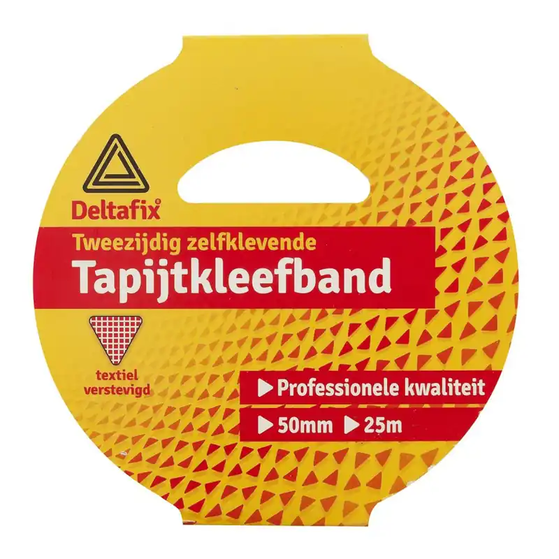 BEVESTIGINGSTAPE DUBBELZIJDIG ZELFKLEVEND TAPIJTTAPE 10 M X 50 MM