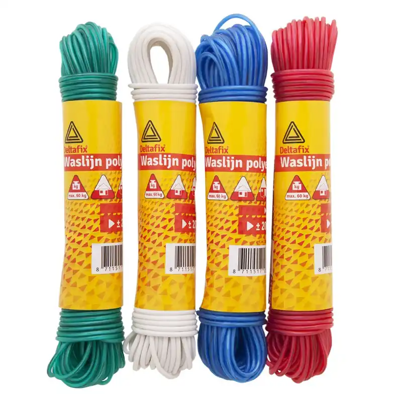 WASLIJN POLYESTER ASSORTI 20 M X 3.2MM