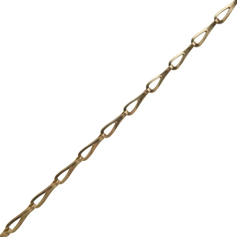 PATENTKETTING MESSING 10.5X0.3MM PRIJS PER METER