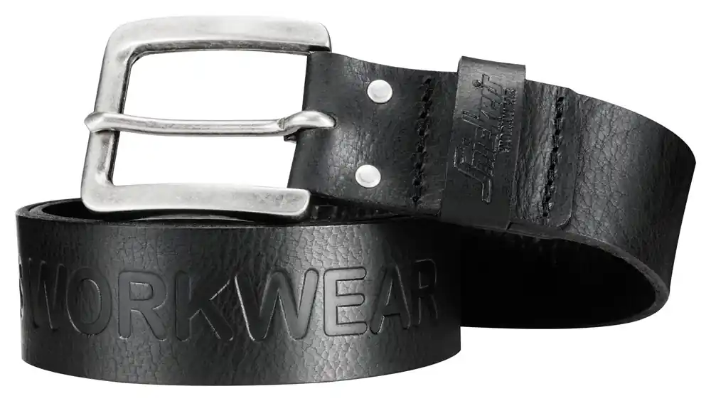 LEATHER BELT, ZWART (0400), L