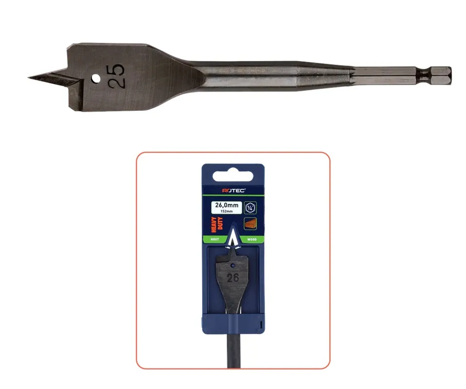 SPEEDBOOR HEAVY-DUTY, 1/4" E6.3-BIT-AANSLUITING, ø25X152