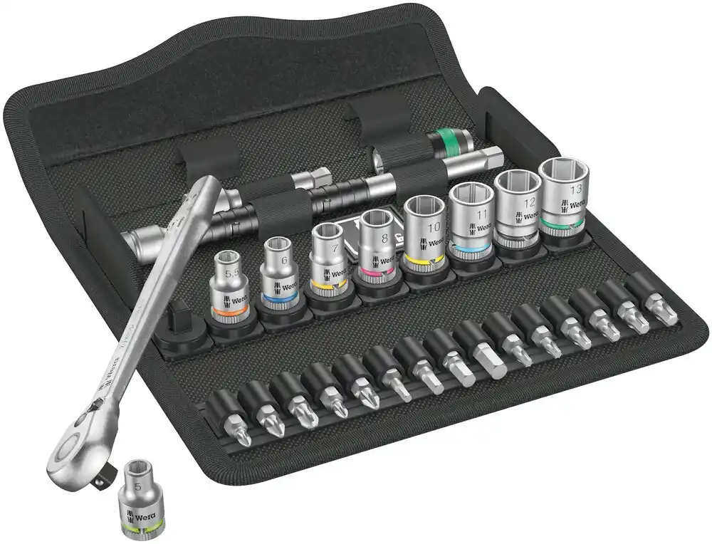 8100 SA 8 ZYKLOP METAL RATELSET, OMSCHAKELPAL, 1/4" AANDRIJVING, METRI