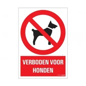 BORD VERBODEN VOOR HONDEN 230X330 MM