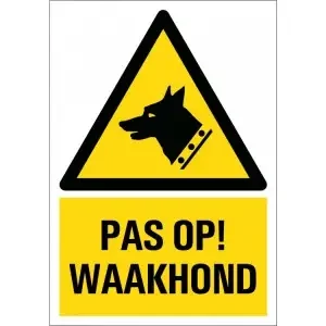 BORD PAS OP WAAKHOND 230X330 MM
