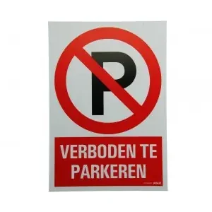 BORD VERBODEN TE PARKEREN 230X330 MM