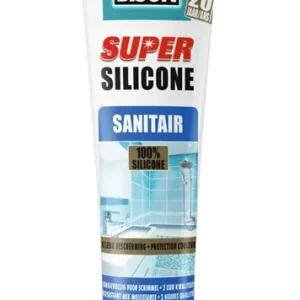 BISON SUPER SILICONE SANITAIR TRANSPARANT HANG/STATUBE 150 ML NL/FR