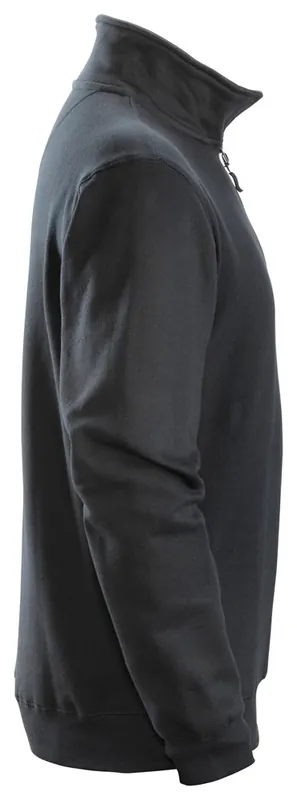 ½ ZIP SWEATSHIRT, ZWART (0400), XXL