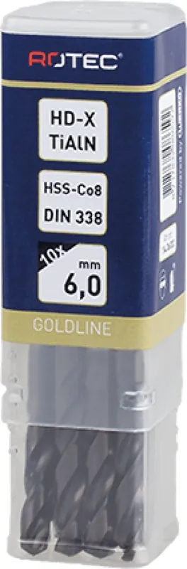 HSS-E SPIRAALBOOR, DIN 338, TYPE HD-X, TIALN, ø5,2