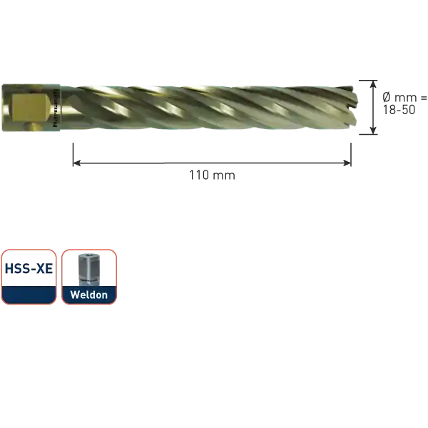 KARNASCH HSS-XE KERNBOOR GOLD-LINE 110 / 20.1280N 45,0 MM