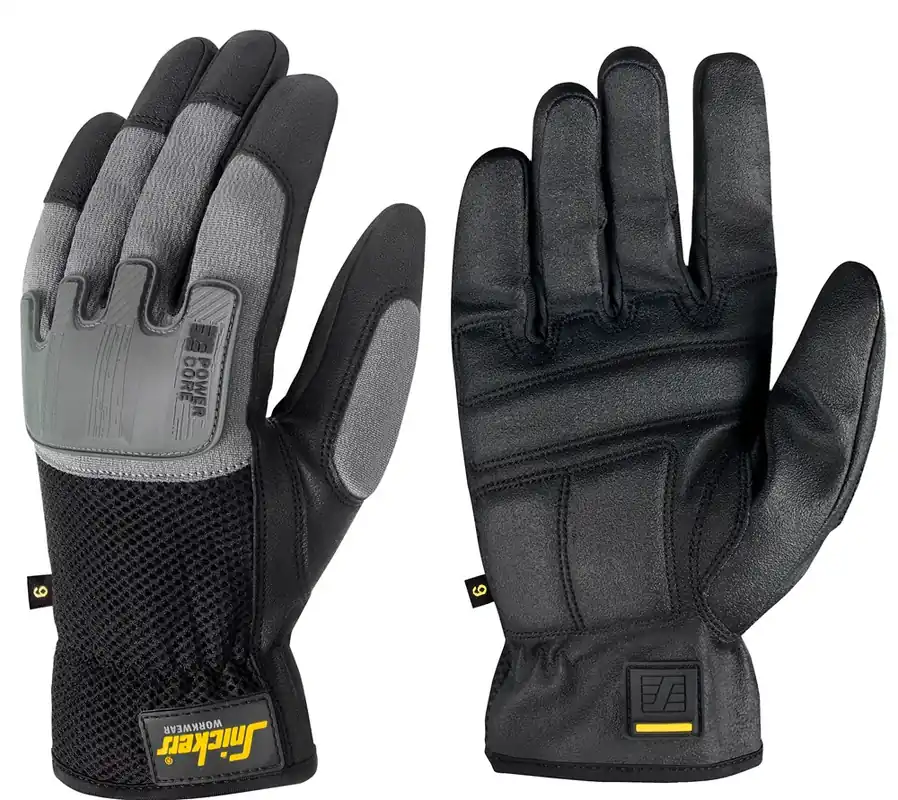 POWER CORE GLOVE, ZWART - ZILVER GRIJS (0448), 011