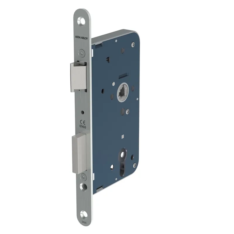 242014U2060 DEURSLOT, DM60MM, PC72MM, KRUKGAT 8MM, VOORPLAAT STAAL GEL