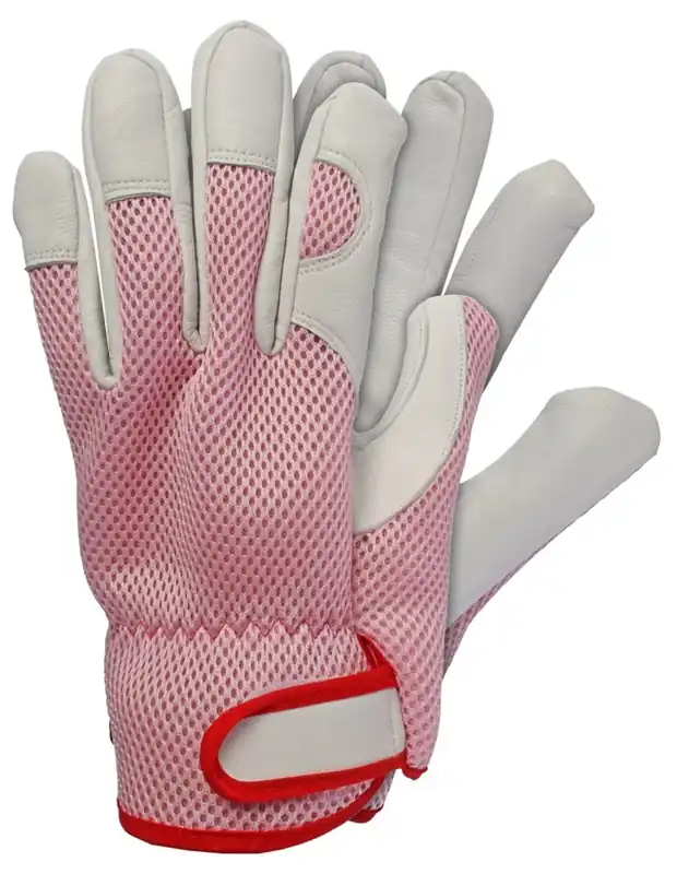 WERKHANDSCHOENEN - GEITENLEER - ROZE - MAAT L - ELASTISCH