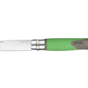 ZAKMES N°12 EXPLORE, OPINEL MULTI, RVS/GROEN, O.A. FIRESTEEL
