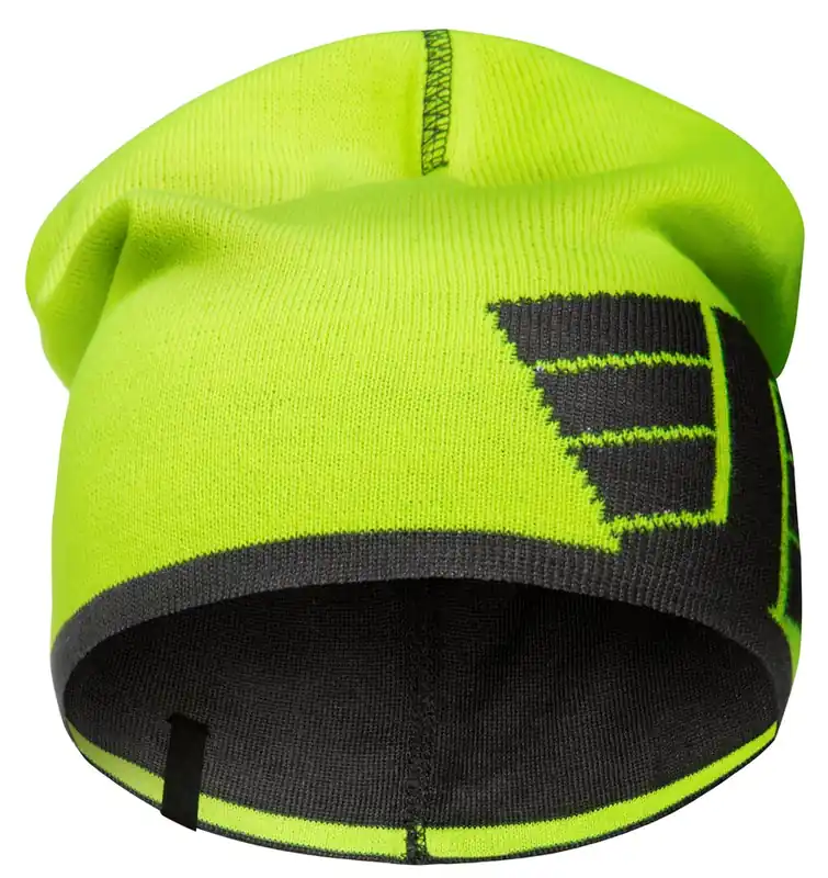 REVERSIBLE BEANIE, GEEL, HIGH VIS - STAAL GRIJS (6658), 000
