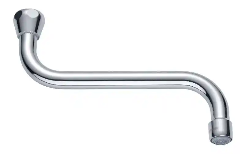 S-UITLOOP MET CASCADE® SLC VERCHROOMD 1/2" 135MM