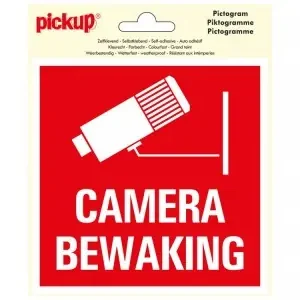STICKER CAMERABEWAKING 150X150 MM