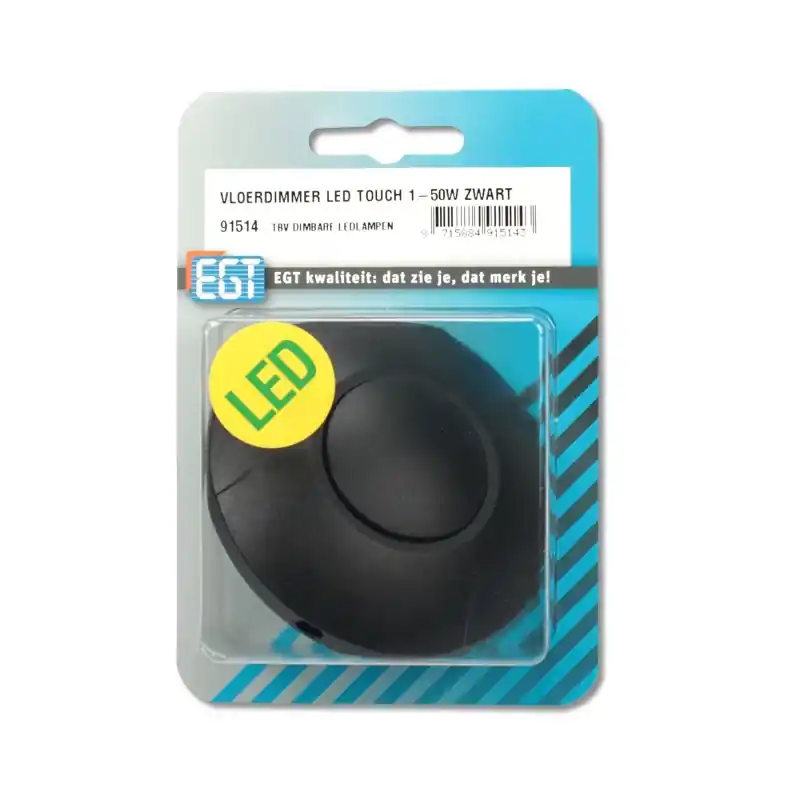 VLOERDIMMER LED TOUCH 2-100W ZWART