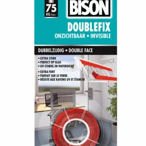 BISON DOUBLEFIX ONZICHTBAAR KAART 1,5 M X 19 MM NL/FR
