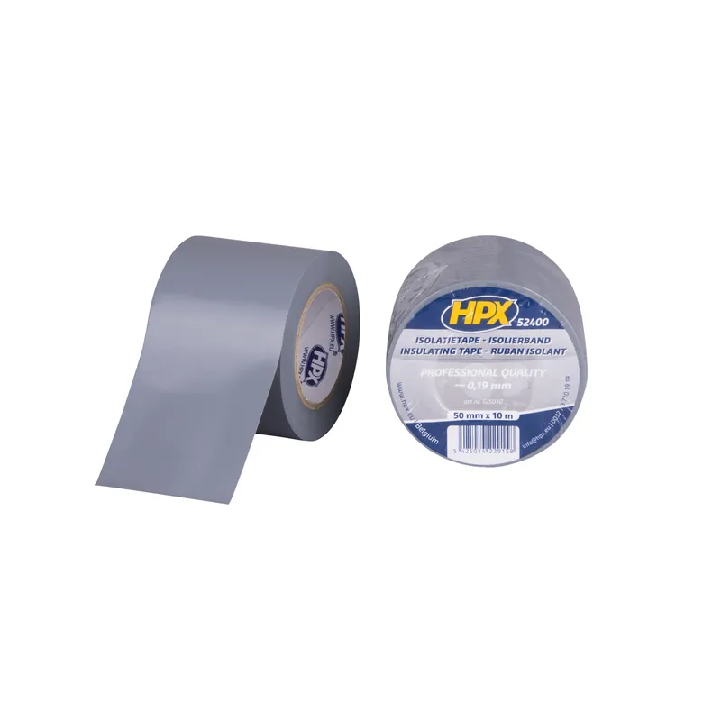 HPX PVC ISOLATIETAPE - GRIJS 50MM X 10M