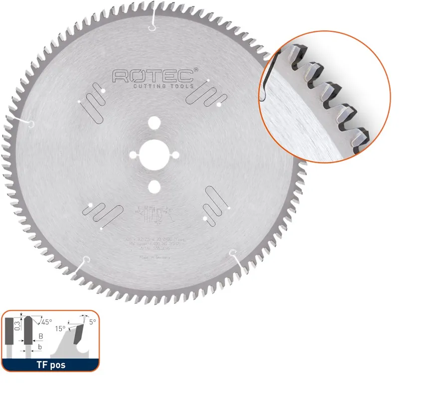 HM ZAAGBLAD VOOR NF-METALEN, ø300X3,2X30, Z=96, TF POS