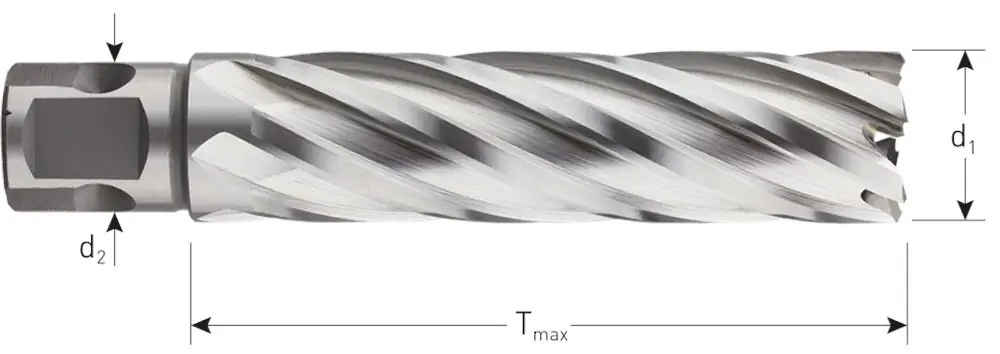 HSS-XE KERNBOOR SILVER-LINE, UNIVERSEEL 19, ø19X80