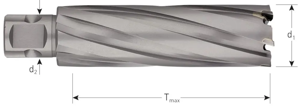 HM KERNBOOR HARD-LINE, UNIVERSEEL 19, ø25X80
