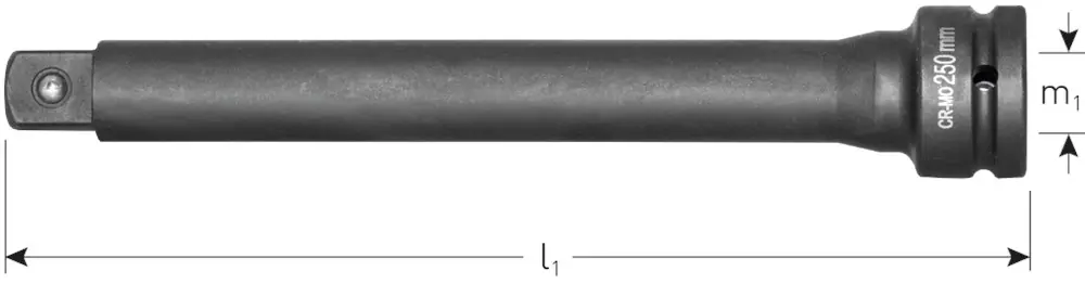 VERLENGSTUK VIERKANT 3/4" L=75