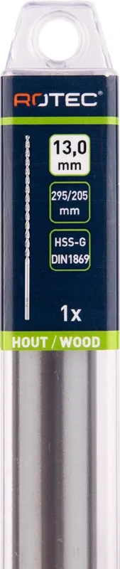 HSS-G HOUTSPIRAALBOOR XTR LANG, DIN 1869, TLS, ø10,5X185X265