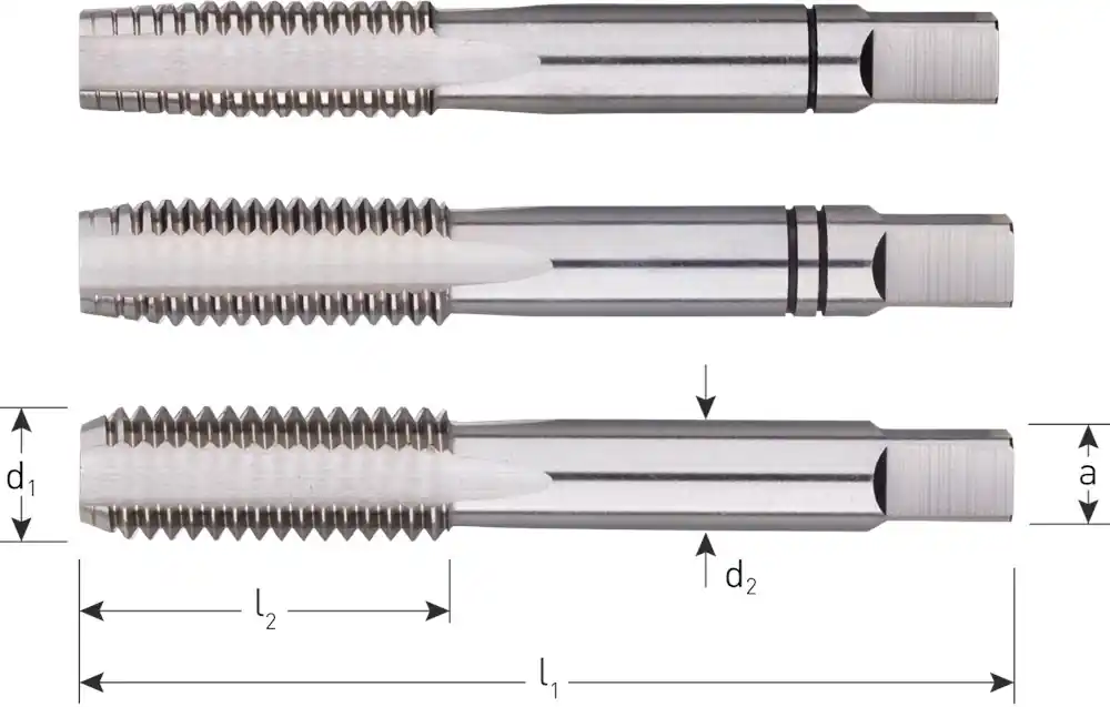 HSS-E HANDTAPPENSET, 3-DLG., DIN 352, METRISCH, M24X3