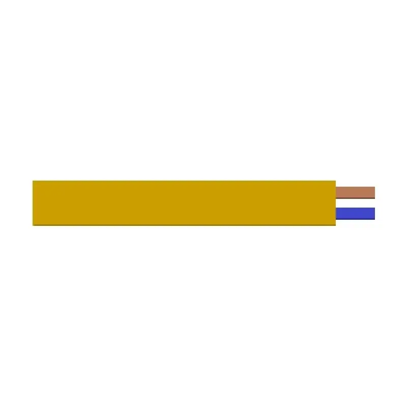 1 METER OVAALSNOER 2X0,75 GOUD