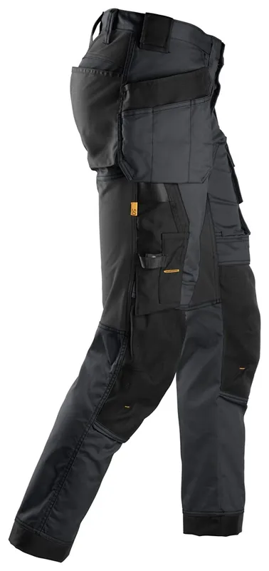ALLROUNDWORK, STRETCH WERKBROEK MET HOLSTERZAKKEN, STAAL GRIJS - ZWART (5804), 054