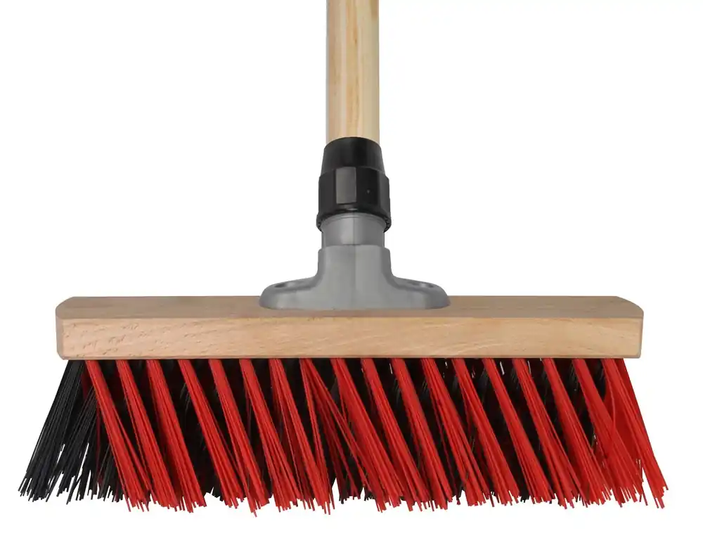 X-BEZEM - BUITENBEZEM - NYLON - MET DUL - 30 CM - HOUTEN STEEL - 160 C